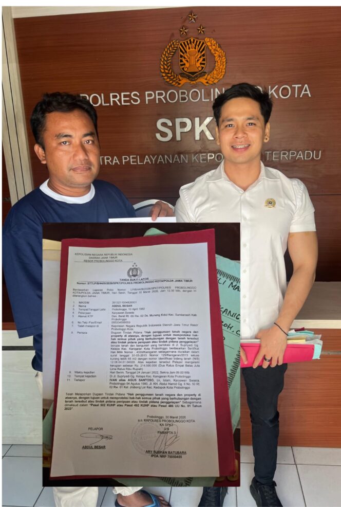 
					Developer Abal-Abal di Laporkan Polres Probolinggo Atas Dugaan Tindak Pidana Penipuan & Penggelapan